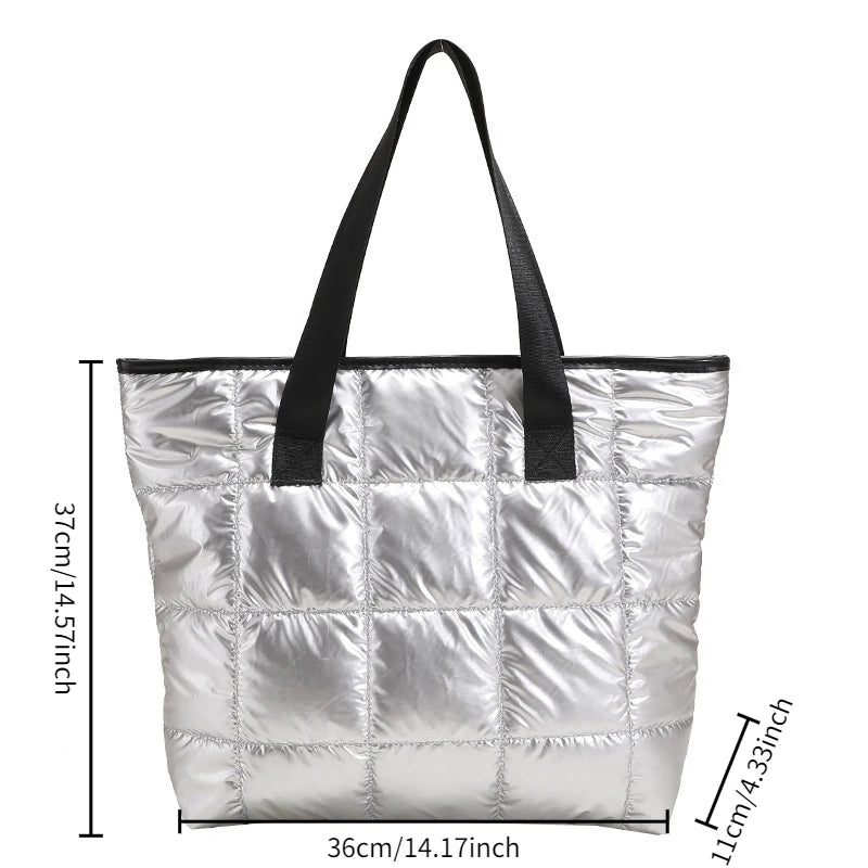 Bolsa de ombro algodão, grande capacidade, casual