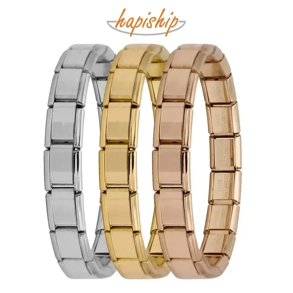 Pulseira elástica charme, aço, moda