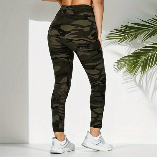 Legging camuflada, fitness, alta compressão