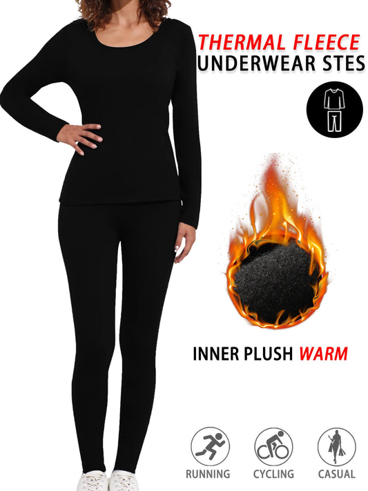Conjunto lã térmica, pijama de inverno, forro superior