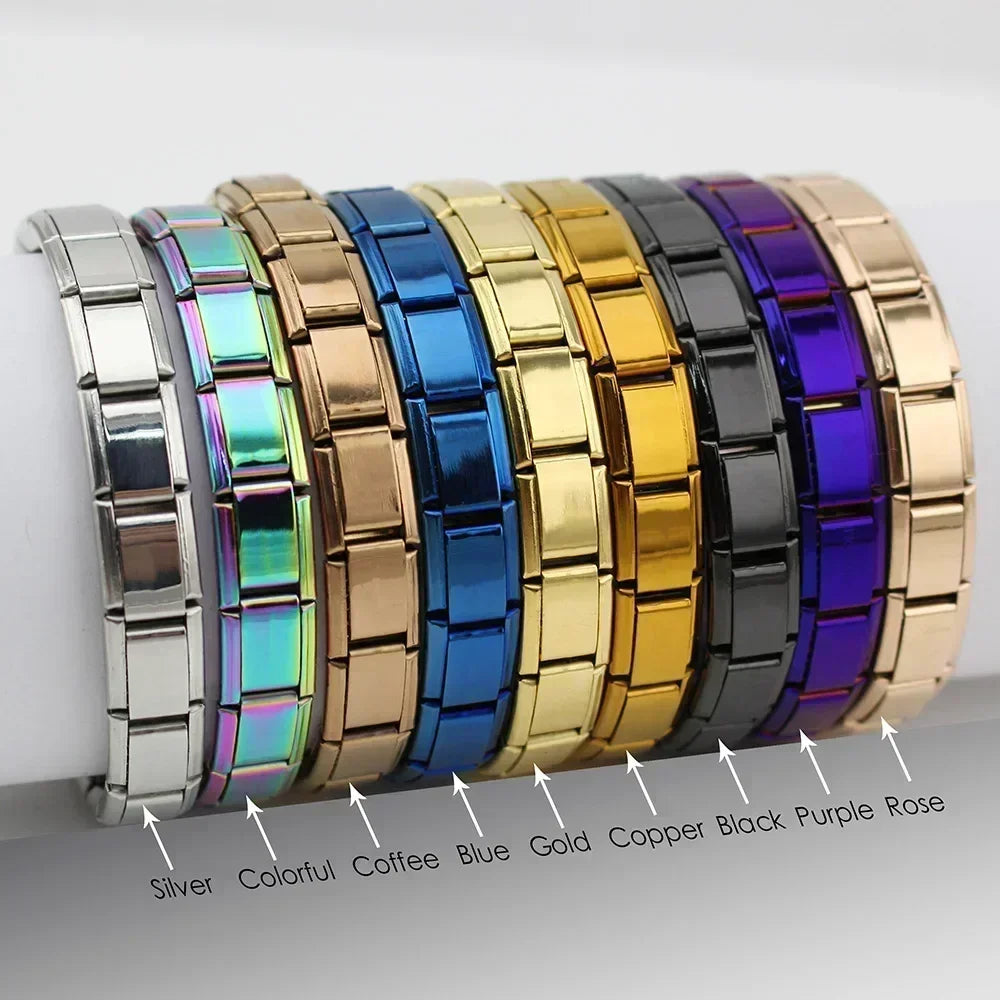 Pulseira elástica charme, aço, moda